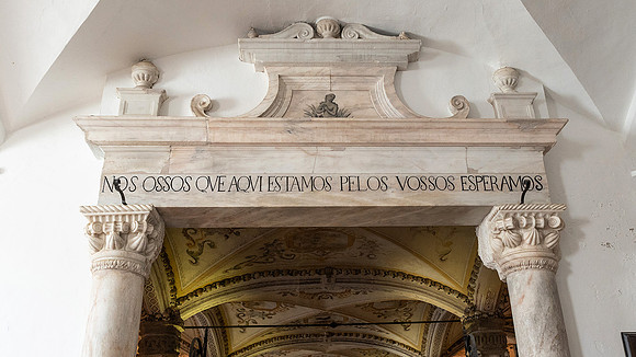 Entrance to the Chapel of Bones at the Church of St. Francis, Evora